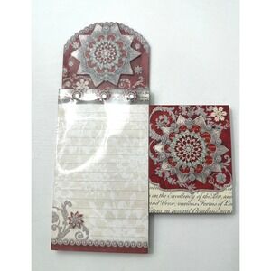 Punch Studio Notepad Set Snowflake Christmas 2pc